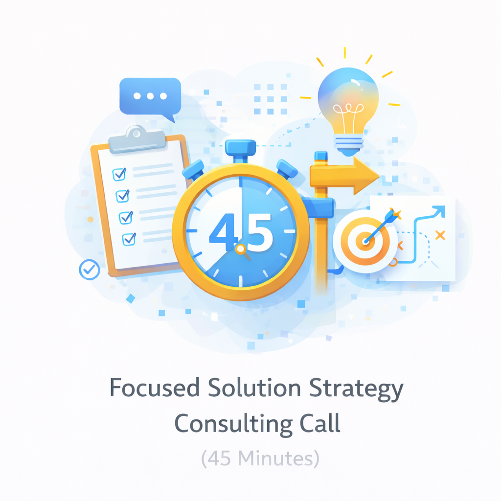Focused Solution Strategy Consulting Call (45 Minutes)